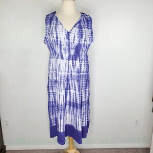 Catherines Tie Dye Sleeveless Pullover V-Neck Dress NEW NWT Size 2X, 22/24W